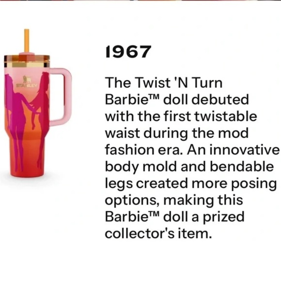Excluded: Stanley x Barbie 60’s Twist & Turn Flowstate 40 oz Quencher - Picture 4 of 5